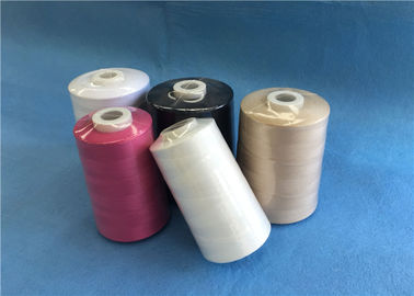 Colorful 100 Spun Polyester Thread Thread Jahit Untuk Sepatu / Kain Kekuatan Tinggi